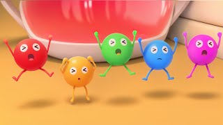 five color candies swimming song colors song learn numbers nursery rhymes kids songs babybus