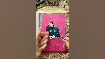 DIY ASMR journal Squid Game 3 player 388 Dae Ho♥️🦑🎲🕹️🎰|#asmr #journal #scrapbooking #diy #fyp