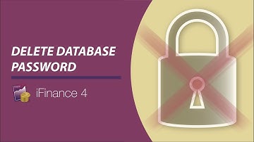 iFinance 4 - Delete database password (Encryption)