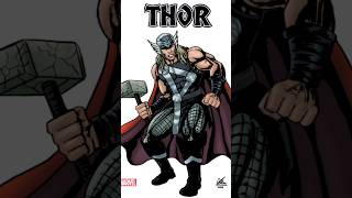 Drawing Thor #thor #thor5 #shorts #art #comics #drawing #inking #artist #asgard #character #proko