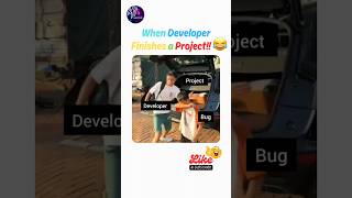 When a Developer Finishes a Project!! 😂🤣 #shorts #viral #memes #bug #funny #coding #relatable