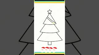 Christmas Tree easy Drawing 🎄 #christmas #shorts #Angel Dream Art ❤️ #Manisha kirar❤️