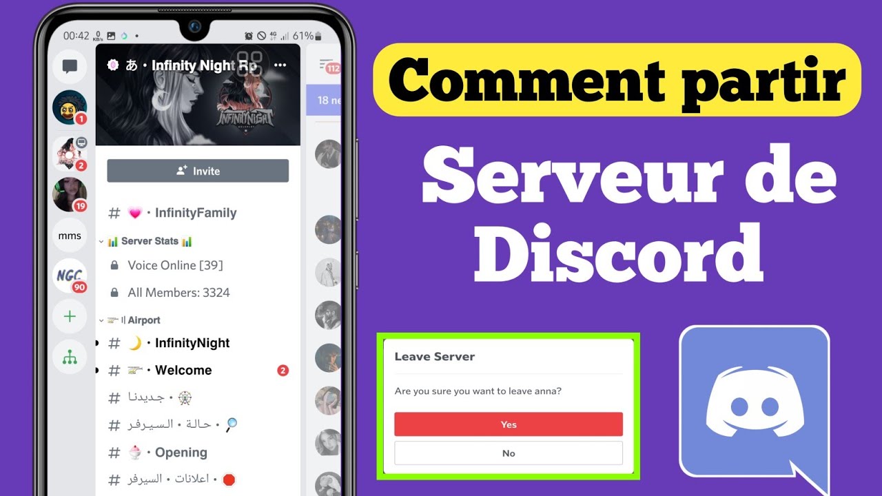 comment quitter un serveur discord || comment quitter un serveur sur ...