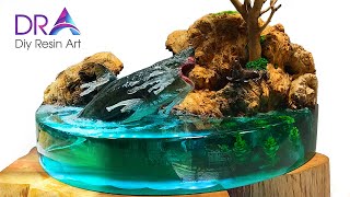 How to make Epoxy Resin Art lamp diorama | Diy Resin Art