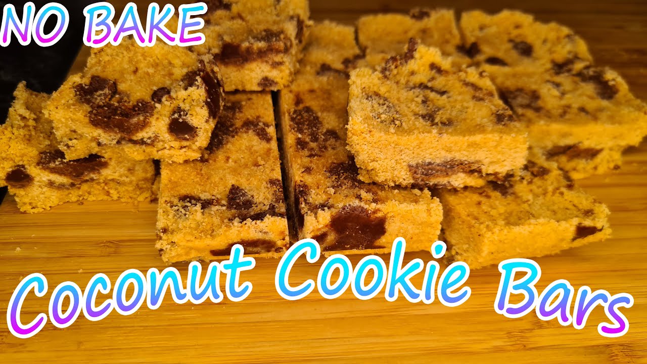 No Bake Coconut Cookie Bars Easy Recipe Panlasang Lowcarb with