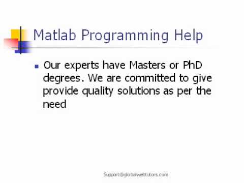 Matlab Programming Assignment Help.wmv
