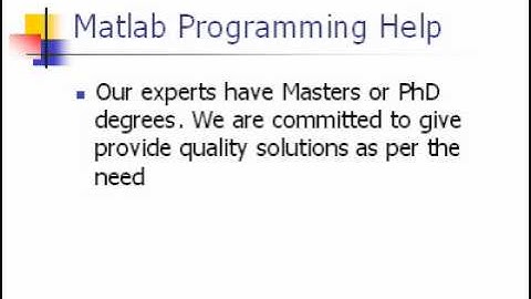 Matlab Programming Assignment Help.wmv