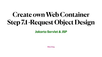 22. Create our own Web Container - Step 7.1 Request Object Design