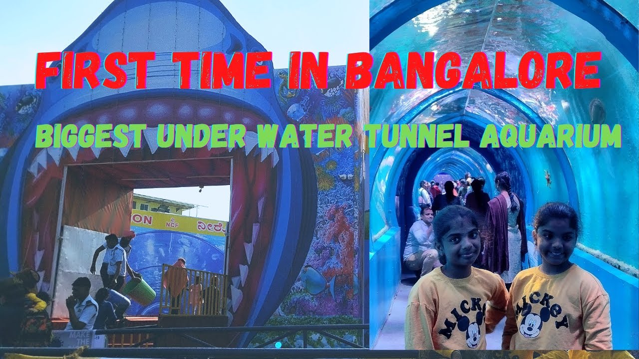 First time in Bangalore Underwater Aqua Tunnel Aquarium Exhibition
