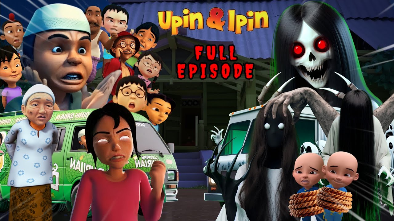 FULL EPISODE TEREKAM CCTV Upin Ipin Takut Ada Penampakan Hantu Mobil Van Balik Kampung