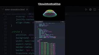 Wave Animation Effect using HTML CSS | Complete Full Stack Development Course #shorts