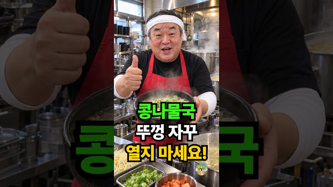콩나물국 뚜껑 자꾸 열지 마세요! 개운한 시니어 국 요리