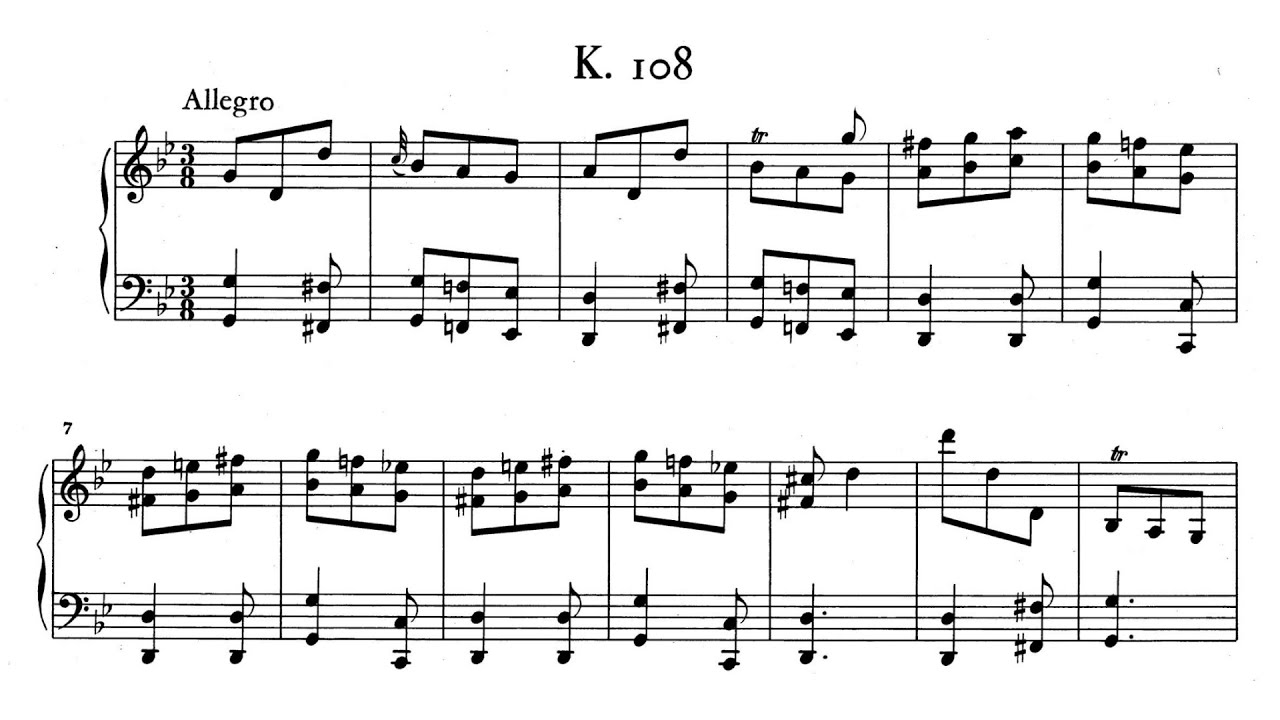 Scarlatti: Keyboard Sonata in G minor, K.108 - YouTube