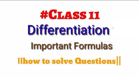 Class 11 Differentiation| How to solve||Master Mind