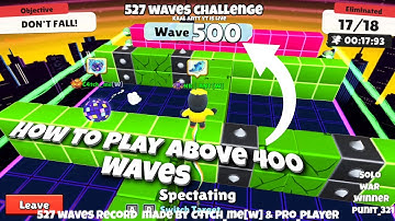 How to Play Above 400 Waves? Stumble Guys Endless Block Dash Play #stumbleguys