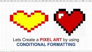 Conditional formatting for Pixel Art (MS Excel) for Students and Teachers