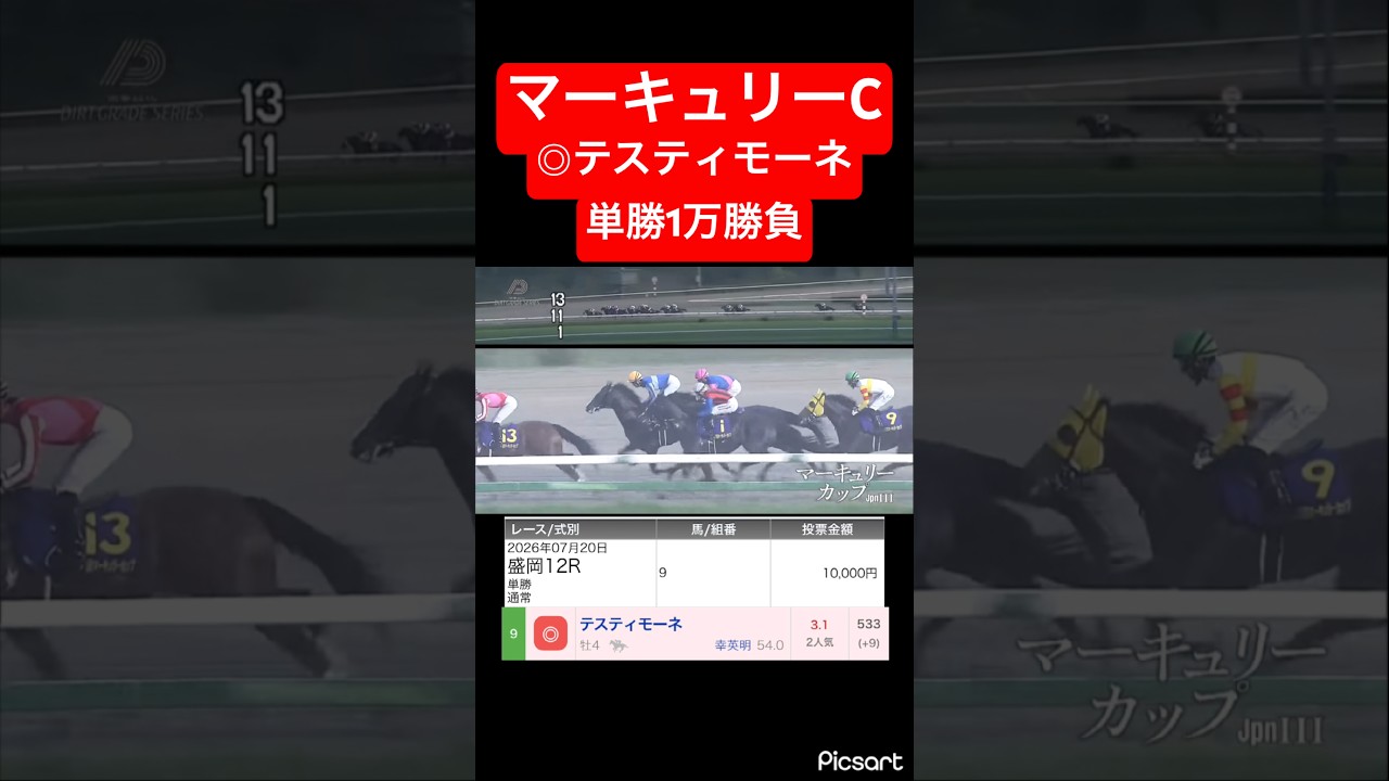 【マーキュリーC】ダートグレードは単勝1点1万勝負！！ #競馬