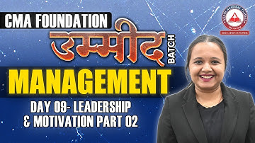CMA Foundation- MANAGEMENT Day 09 | UMEED Batch | Akash Agarwal Classes