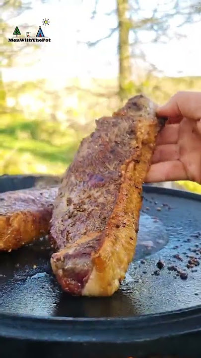 Mouthwatering T-Bone Steak, Done to Perfection! 😋🥩 | ASMR Cooking Outdoors