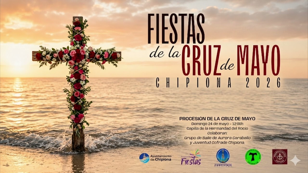 Chipiona en primavera. Todo preparado para la procesión de la Cruz de Mayo
