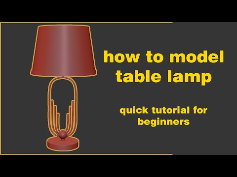 How to model table lamp | quick tutorial for beginners