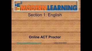 E3 Modern Learning- ACT English Virtual Proctor and Timer