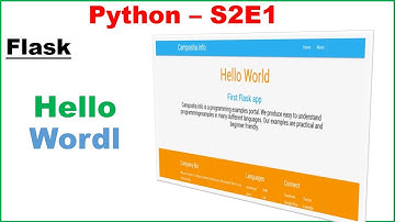 Python S2E1 : Flask - Install, Hello World