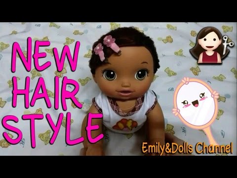 New hairstyle for Baby Alive Go Bye-Bye Doll Hazel - YouTube