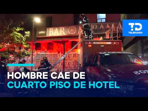 Man falls from the fourth floor of a hotel in Colonia Centro, Cuauhtémoc borough