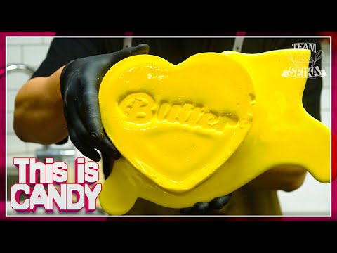 [ASMR] How to <strong>make</strong> <strong>BTS</strong> Butter Logo image Candy / [설탕공예 ASMR] 방탄소년단 버터 로고 이미지 사탕만들기