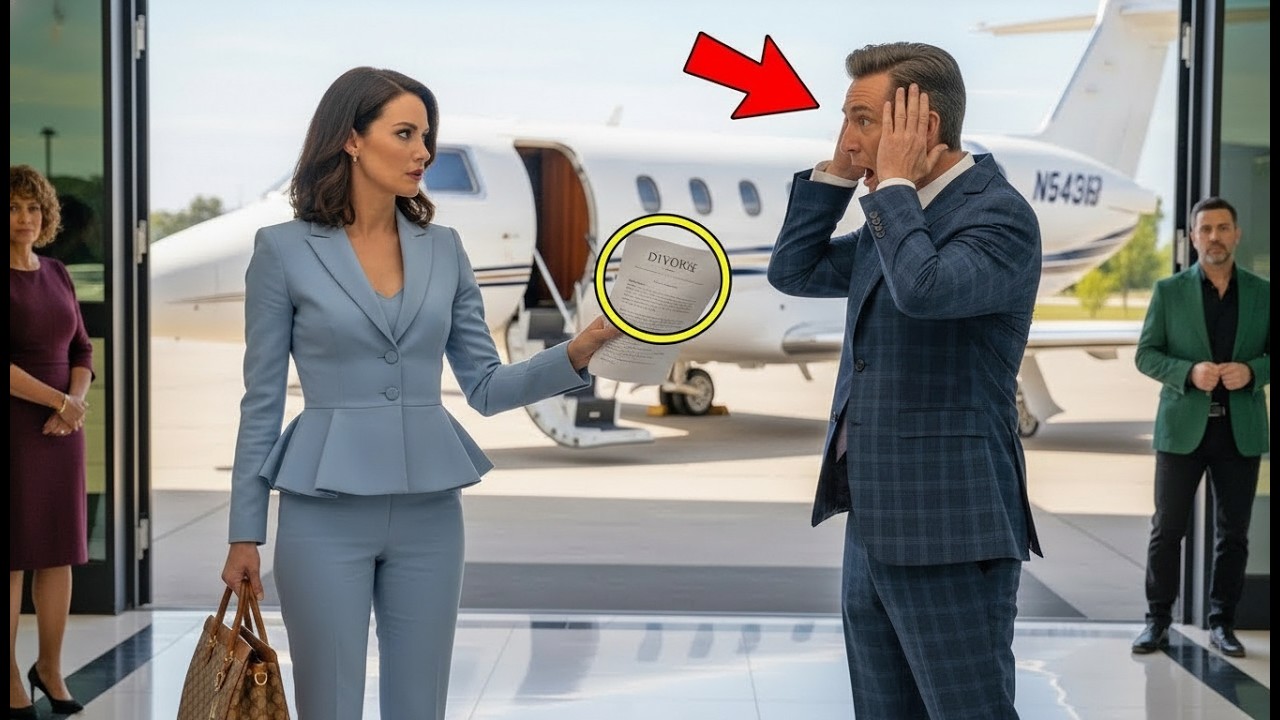 Assinou O Divórcio Em Silêncio… E Surpreendeu A Todos Ao Desembarcar No Jato De Um Bilionário
