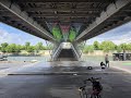 Paris. Short bike ride from passerelle Simone de Beauvoir to Pont Alexandre III.