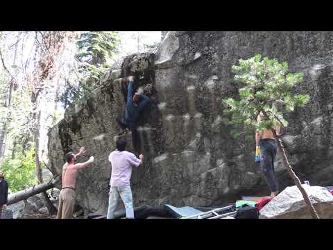 Beta Video for climb Midnight Train v8, Lake Tahoe