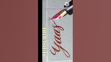 calligraphy style Subscribers request name#calligraphy #cursive#shorts# viral@samyakarts