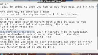How to Get Minecraft Mods And Fix Minecraft Fml Problem