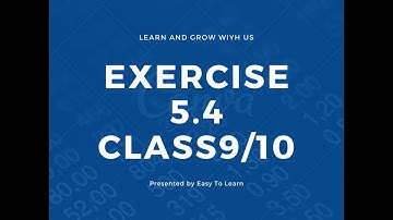 Exercise 5.4 - Q 2(1/2) Class 9/10 #karachiboard #sindhboard