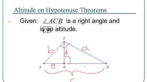 9.3 Altitude on Hypotenuse - Honors Geometry