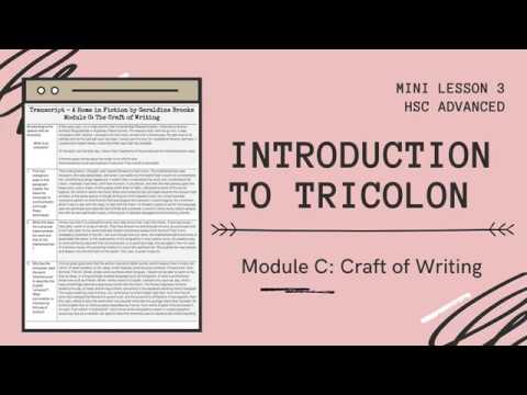 Craft of Writing: Mini Lesson (Tricolon)