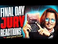 Exclusive premiere depp v heard live jury reactions from the final day of testimony including ah