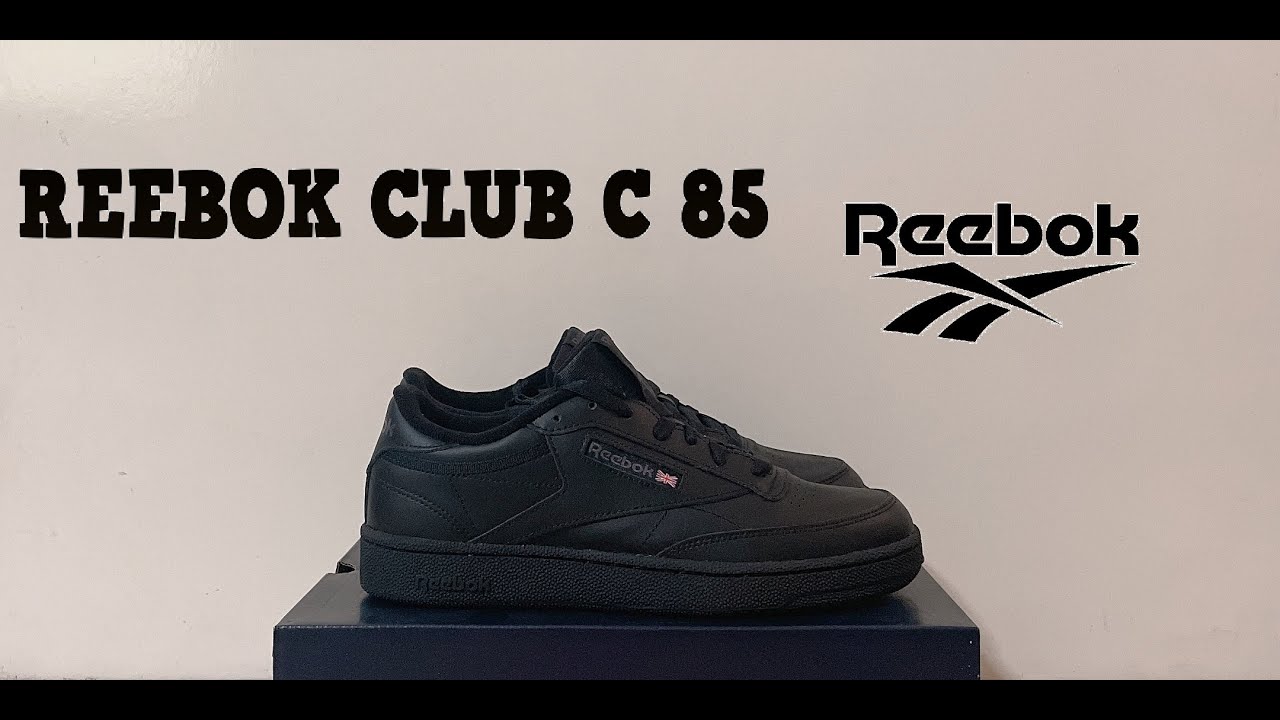 silueta Absolutamente Generoso Reebok Club C 85 negros | Reebok Club C 85 black | Reebok Club C 85  Charcoal | Review Reebokc Club C - YouTube