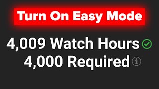 Struggling To Get 4000 Watch Hours? TURN ON THESE SETTINGS TO MAKE IT EASY