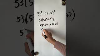 53^3 - 53x47^2 #maths #mathematics #math