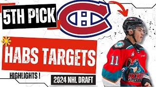 Who Should The Montreal Canadiens Draft with Their 5th Overall Pick ? | 2024 NHL Draft