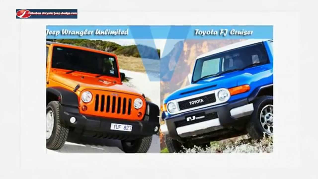 2014 Jeep Wrangler Unlimited Vs Toyota Fj Cruiser Jeep Dealer