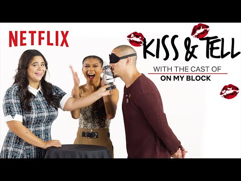 On My Block Cast Kiss a Bear, Pizza + More | Kiss & Tell | Netflix