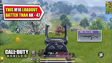 This M16 Full Auto Loadout Gunsmith Better Than Ak-47 - Cod Mobile