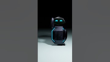 Cute Robot made in Blender 3d #shorts