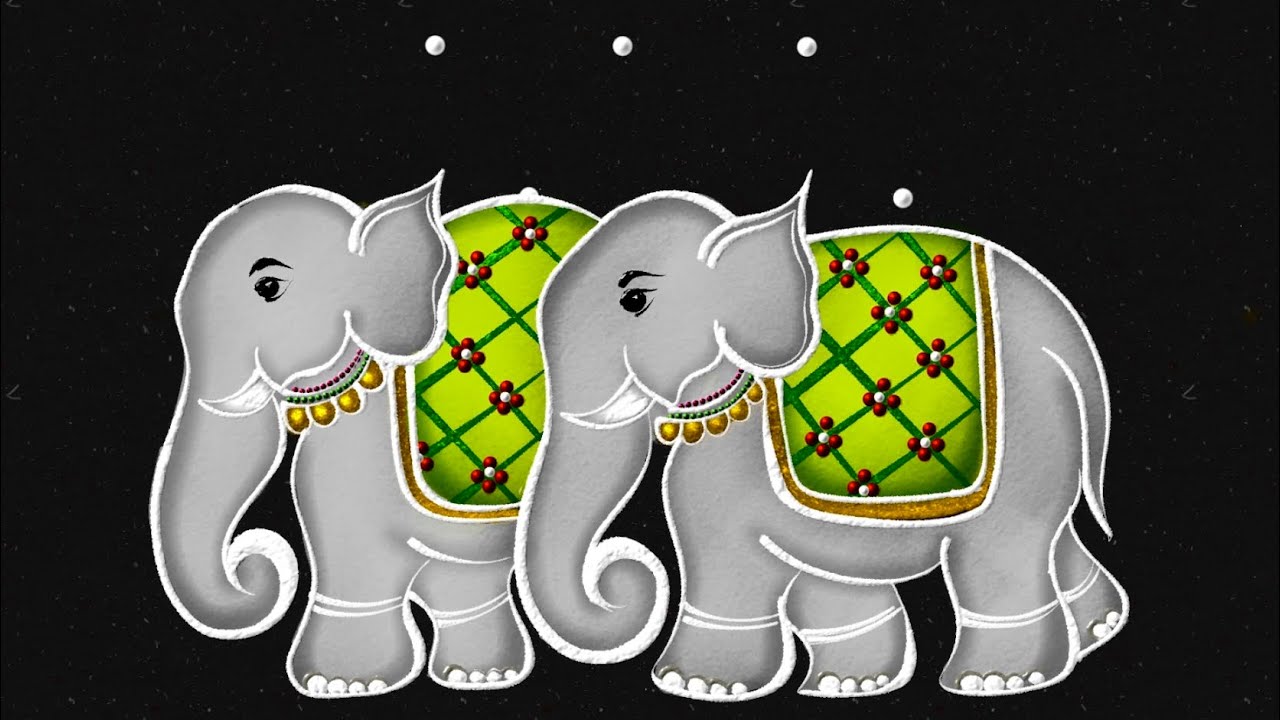 Easy Rangoli designs 5 🌸 Margazhi kolam easy 🐘Newyear special muggulu | dhanurmasam muggulu