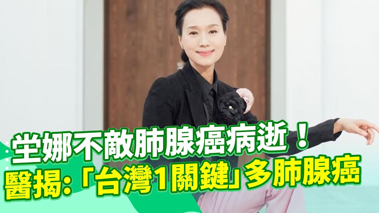 美籍老公首發聲：坣娜肺腺癌病逝！不是抽菸、炒菜油煙！醫嘆：「台灣1關鍵」害肺腺癌風險增！長期吸入「1清潔劑」心肺受損=日抽20跟菸！醫大推：「1植物」有效降低居家空汙｜祝你健康