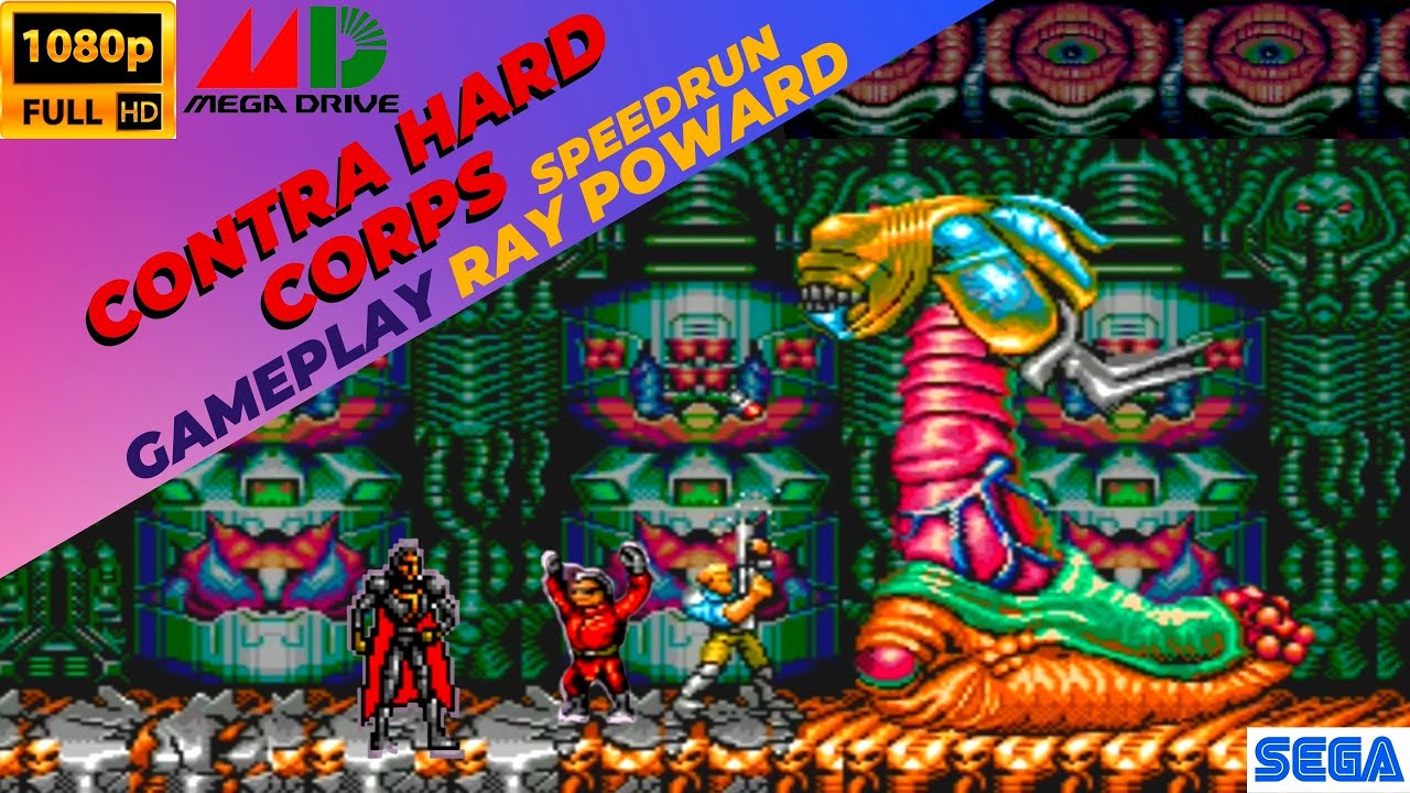 Contra Hard Corps - Speedrun Ray Poward (MegaDrive, Full HD 1080p).